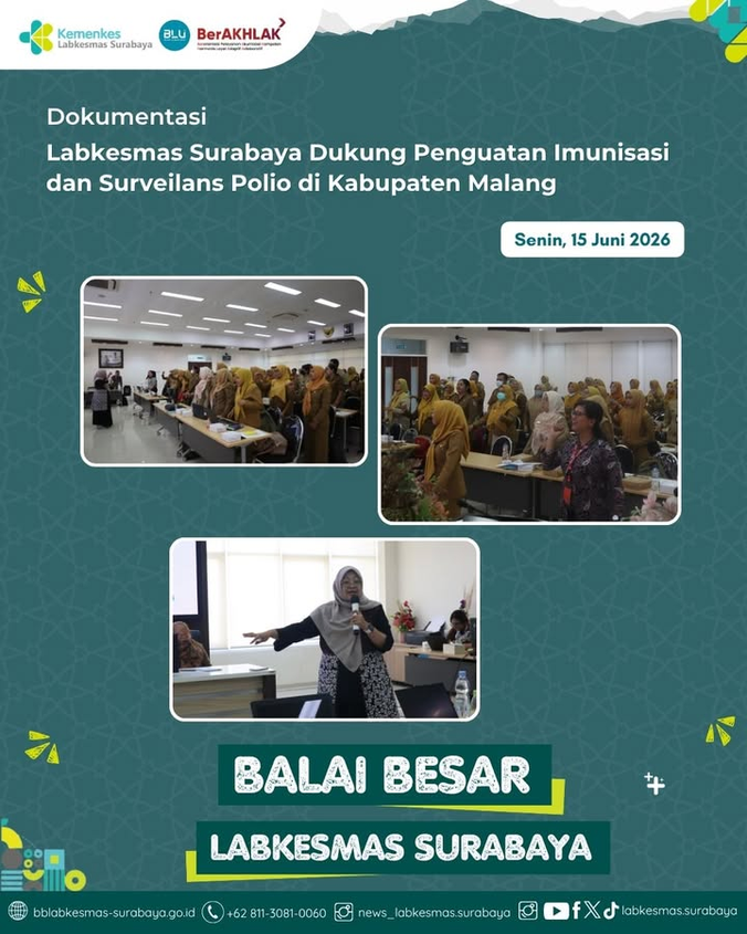 Labkesmas Surabaya Dukung Penguatan Imunisasi dan Surveilans Polio di Kabupaten Malang